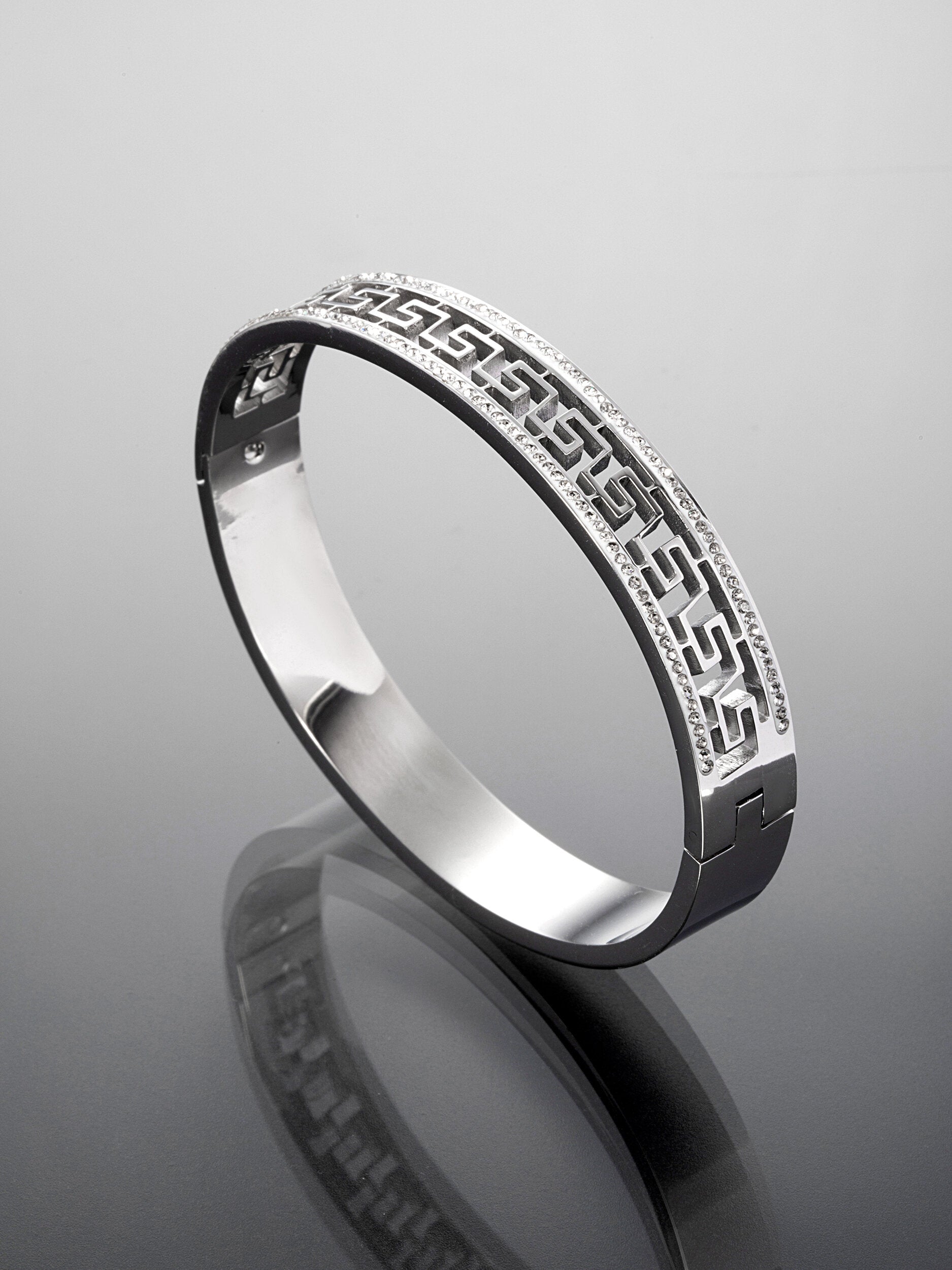 Náramek z chirurgické oceli s krystalky NM3020-0112