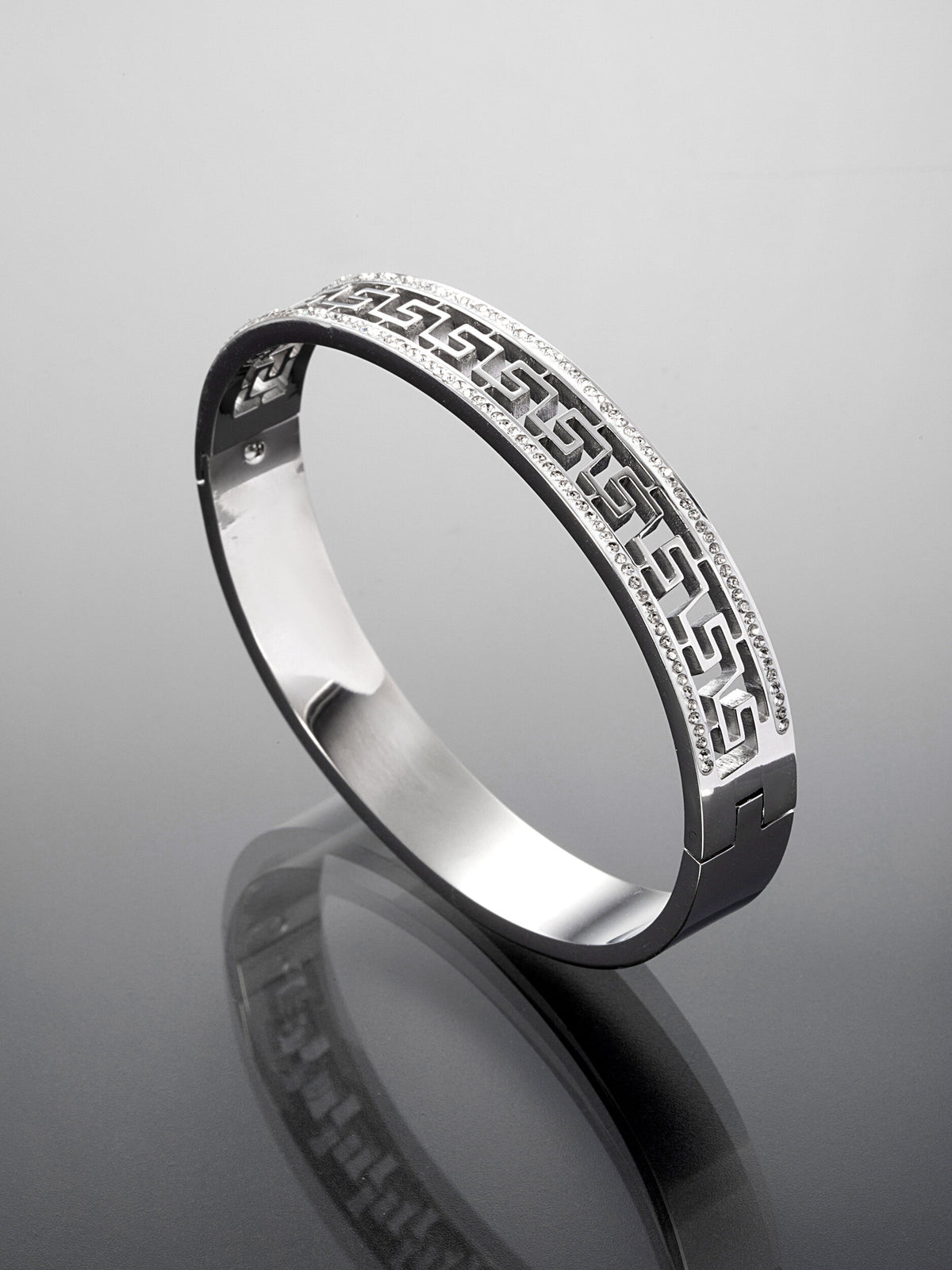 Náramek z chirurgické oceli s krystalky NM3020-0112