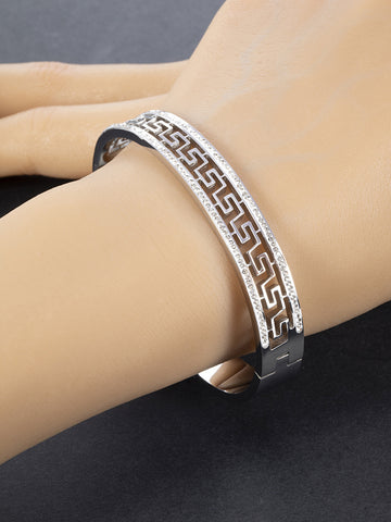 Náramek z chirurgické oceli s krystalky NM3020-0112