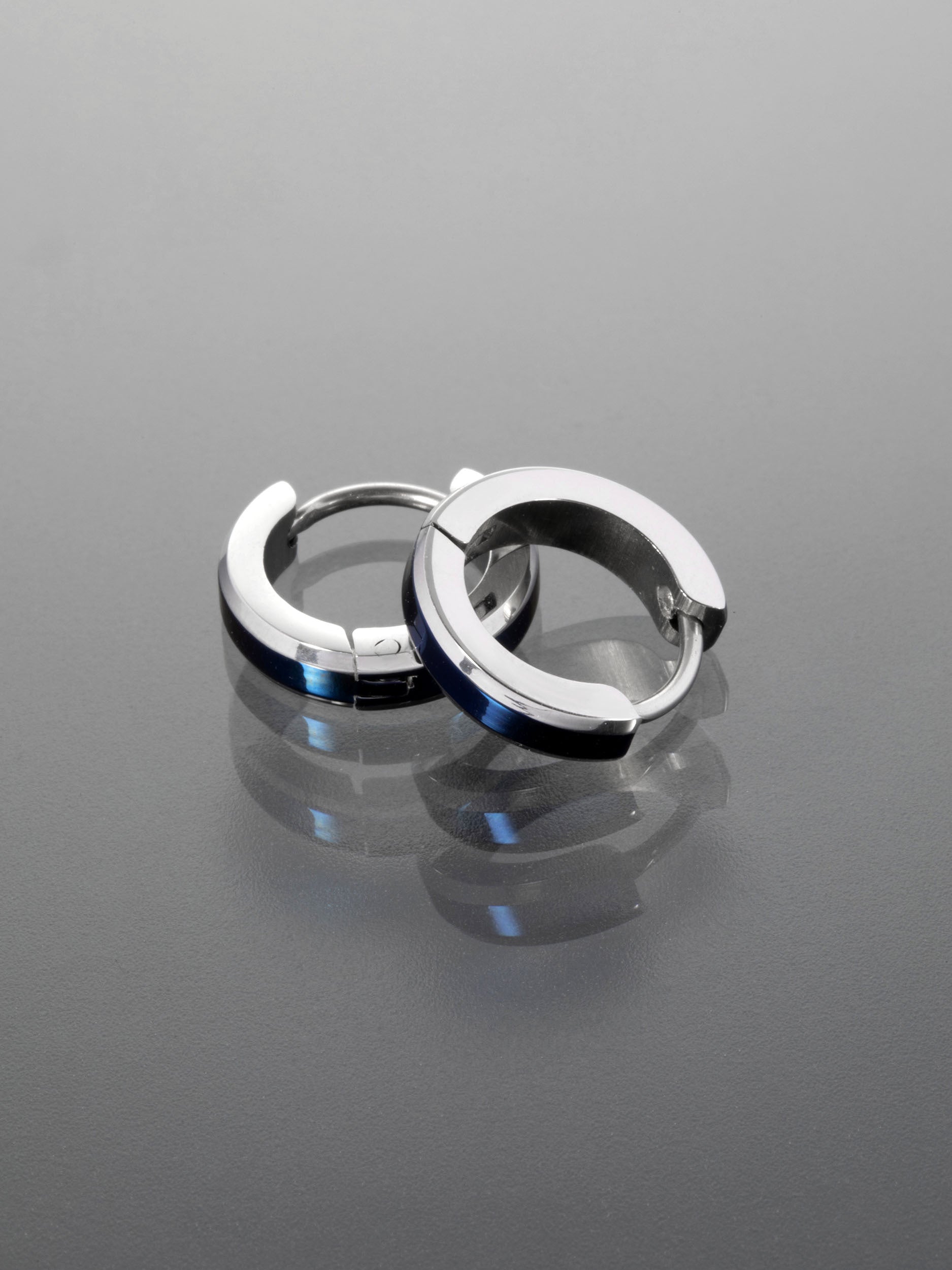 Elegantní náušnice kruhy z chirurgické oceli NE2852-0112