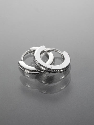 Elegantní náušnice kruhy z chirurgické oceli NE2851-0112