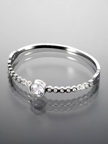 Elegantní náramek z chirurgické oceli s krystaly NM3074-0112