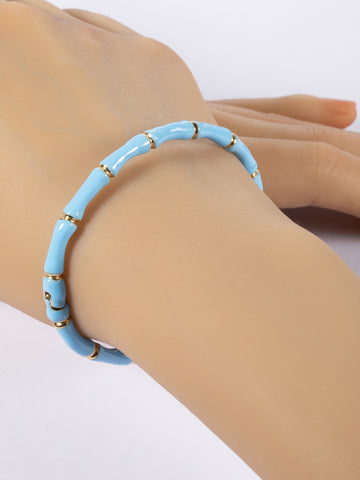 Originální modrý náramek z chirurgické oceli NM3101-0105