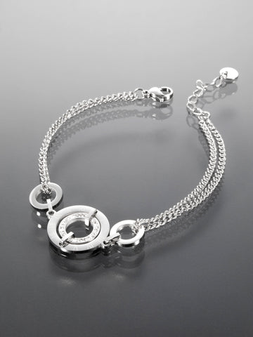 Náramek z chirurgické oceli zajímavý design s krystalky NM3087-0112