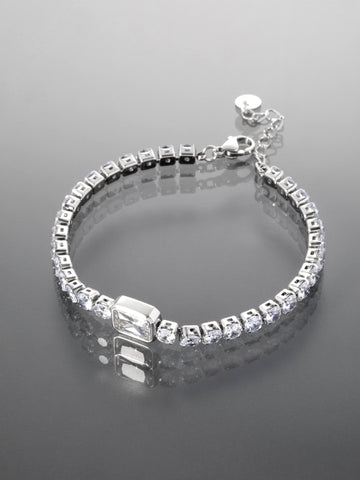 Elegantní náramek z chirurgické oceli s krystaly NM3093-0112