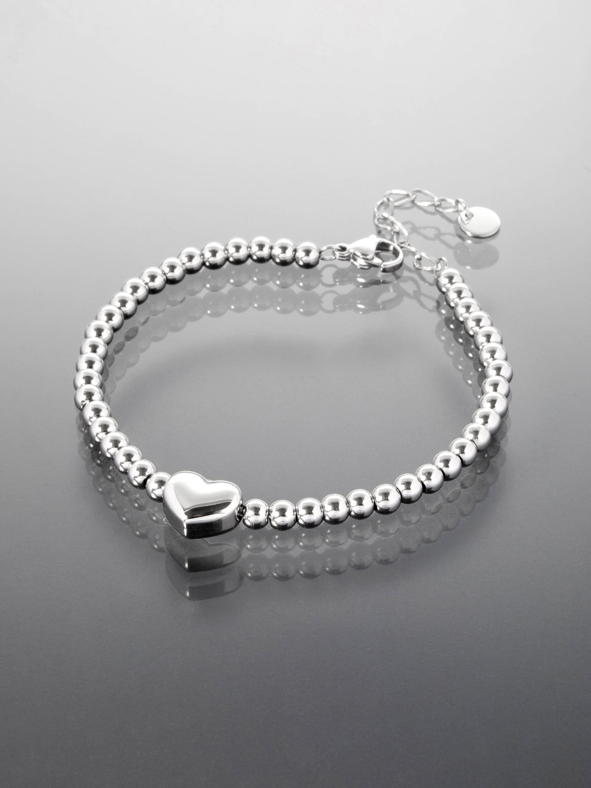 Náramek z chirurgické oceli se srdcem NM3085-0112