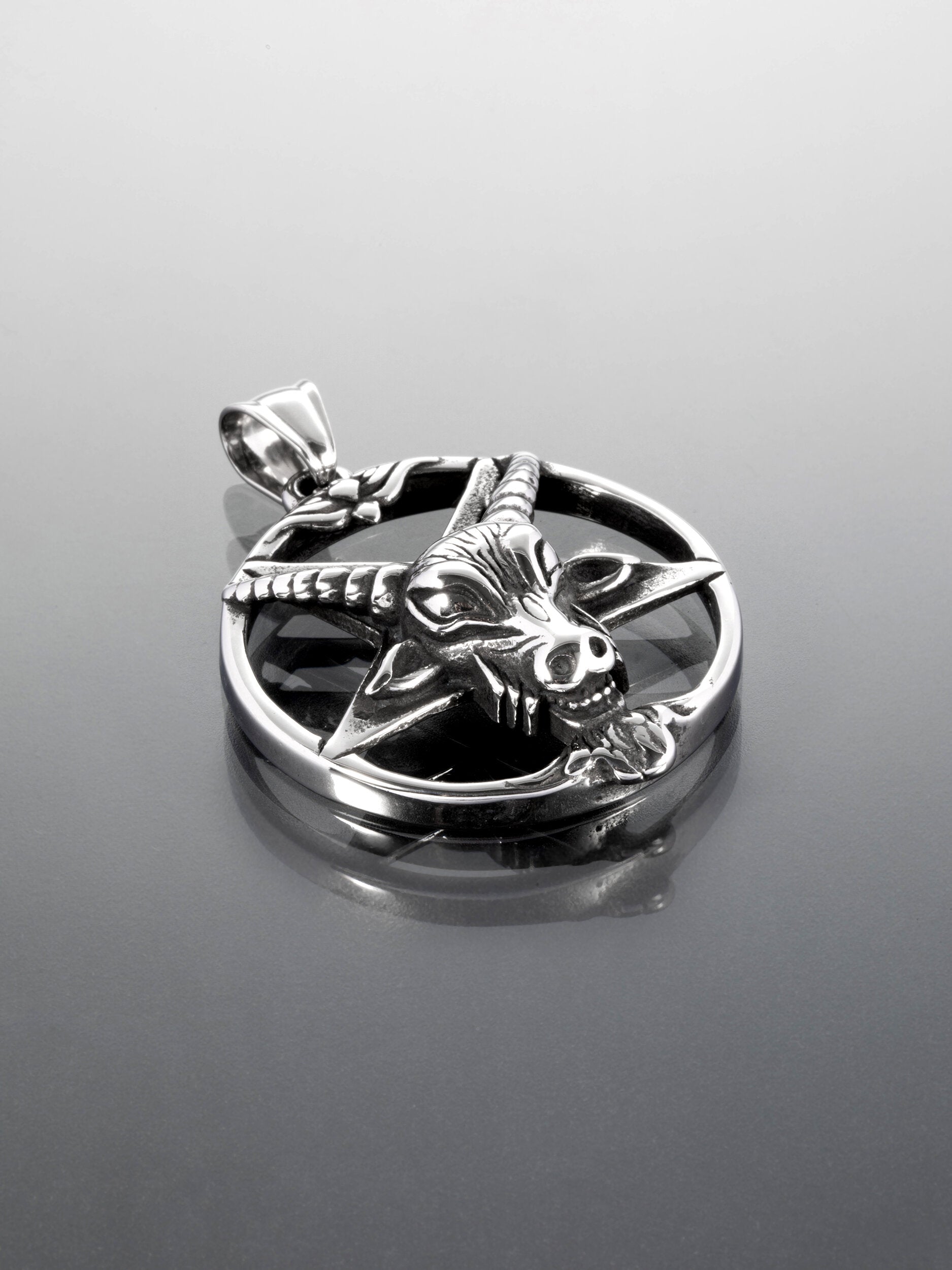 Přívěsek z chirurgické oceli pentagram PK1567-0112