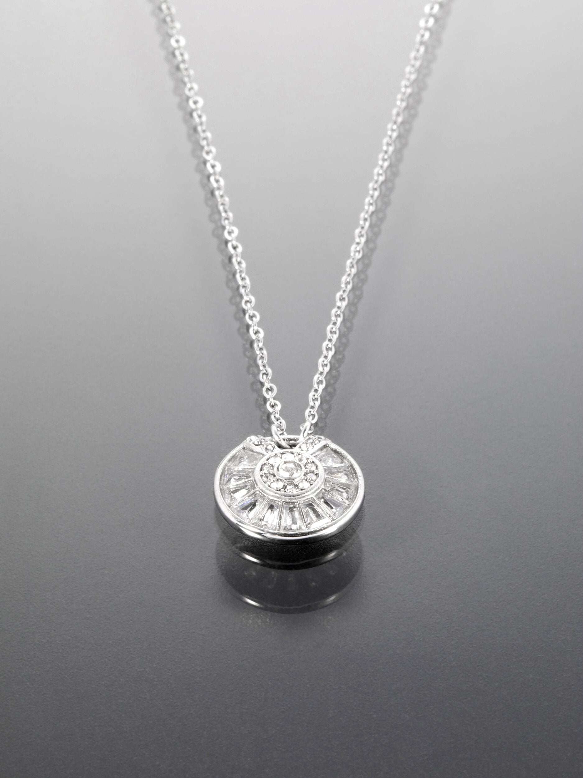 Náhrdelník z chirurgické oceli s krystalky NK1701-0112