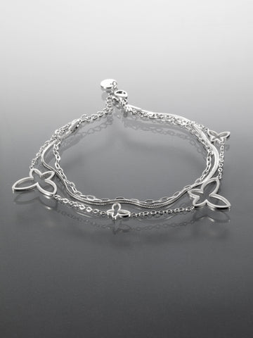 Náramek z chirurgické oceli s motýlky NM3133-0112