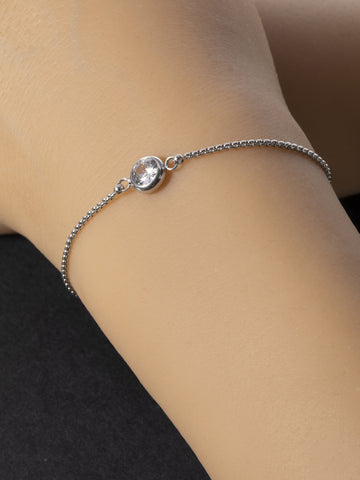 Elegantní náramek z chirurgické oceli s krystalkem NM3149-0112