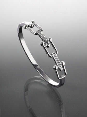 Náramek z chirurgické oceli s krystalky  NM3127-0112