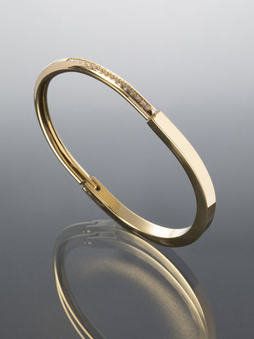 Elegantní náramek z chirurgické oceli s krystalky NM3130-0114
