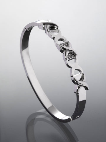 Náramek z chirurgické oceli s krystalky NM3158-0112