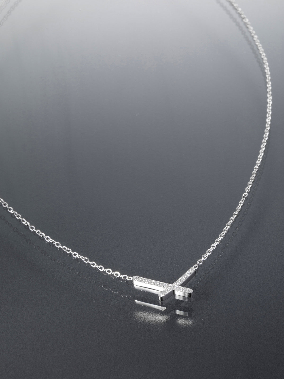 Náhrdelník z chirurgické oceli s krystalky NK1739-0112