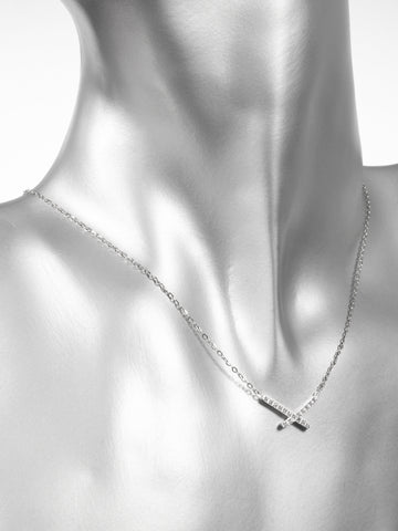 Náhrdelník z chirurgické oceli s krystalky NK1739-0112