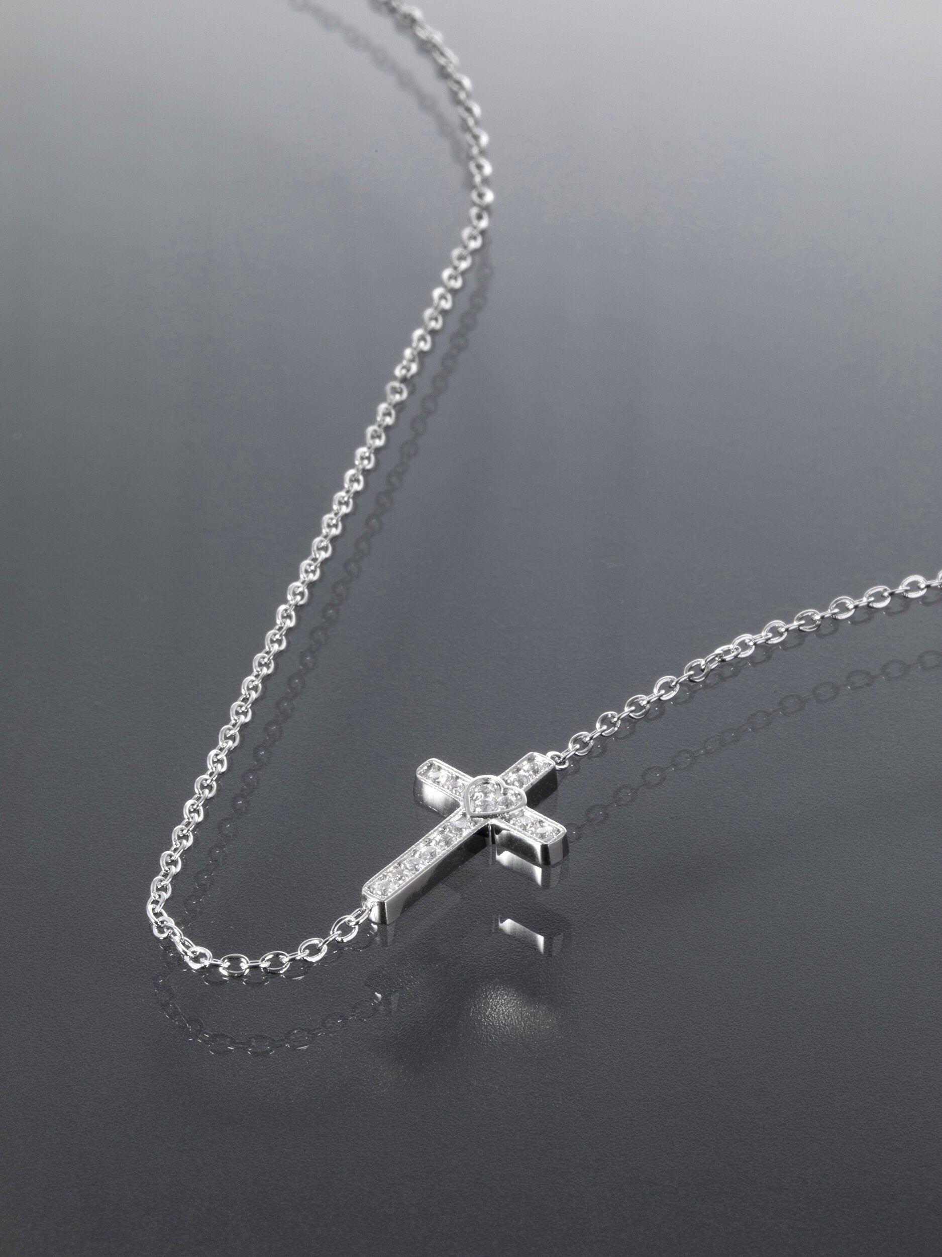 Náhrdelník z chirurgické oceli s křížkem NK1733-0112