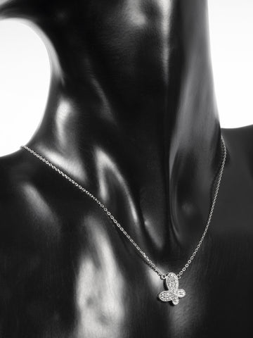 Náhrdelník z chirurgické oceli s motýlkem NK1730-0112