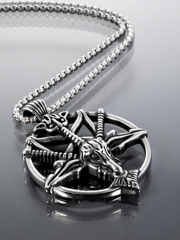 Přívěsek z chirurgické oceli pentagram PK1655-0112