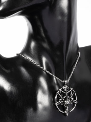 Přívěsek z chirurgické oceli pentagram PK1655-0112