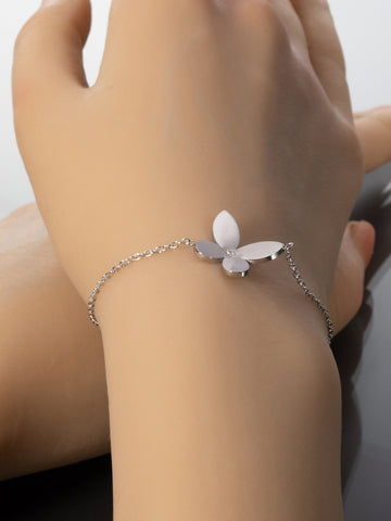 Náramek z chirurgické oceli s motýlkem NM3174-0112