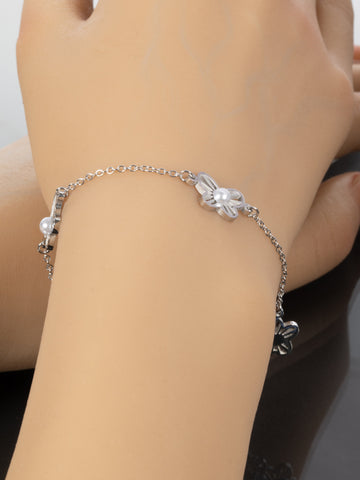 Náramek z chirurgické oceli s motýlky NM3179-0112