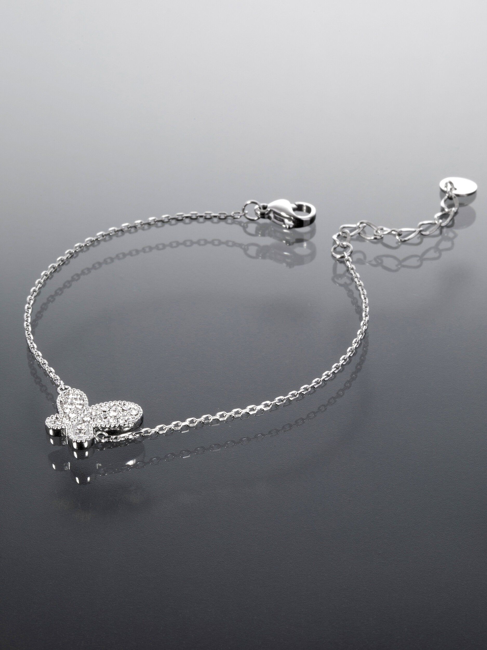 Náramek z chirurgické oceli s motýlkem NM3175-0112