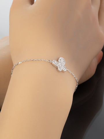 Náramek z chirurgické oceli s motýlkem NM3175-0112