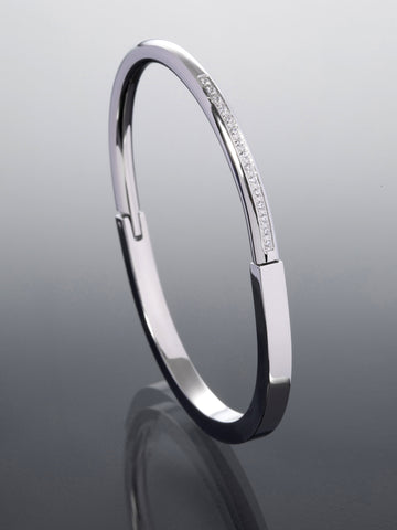 Náramek z chirurgické oceli s krystalky NM3168-0112