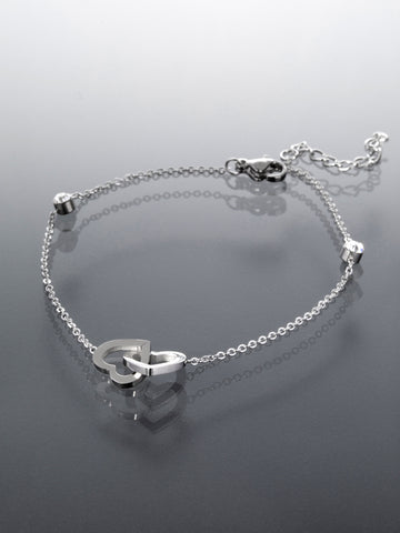 Náramek z chirurgické oceli se srdíčky NM3172-0112