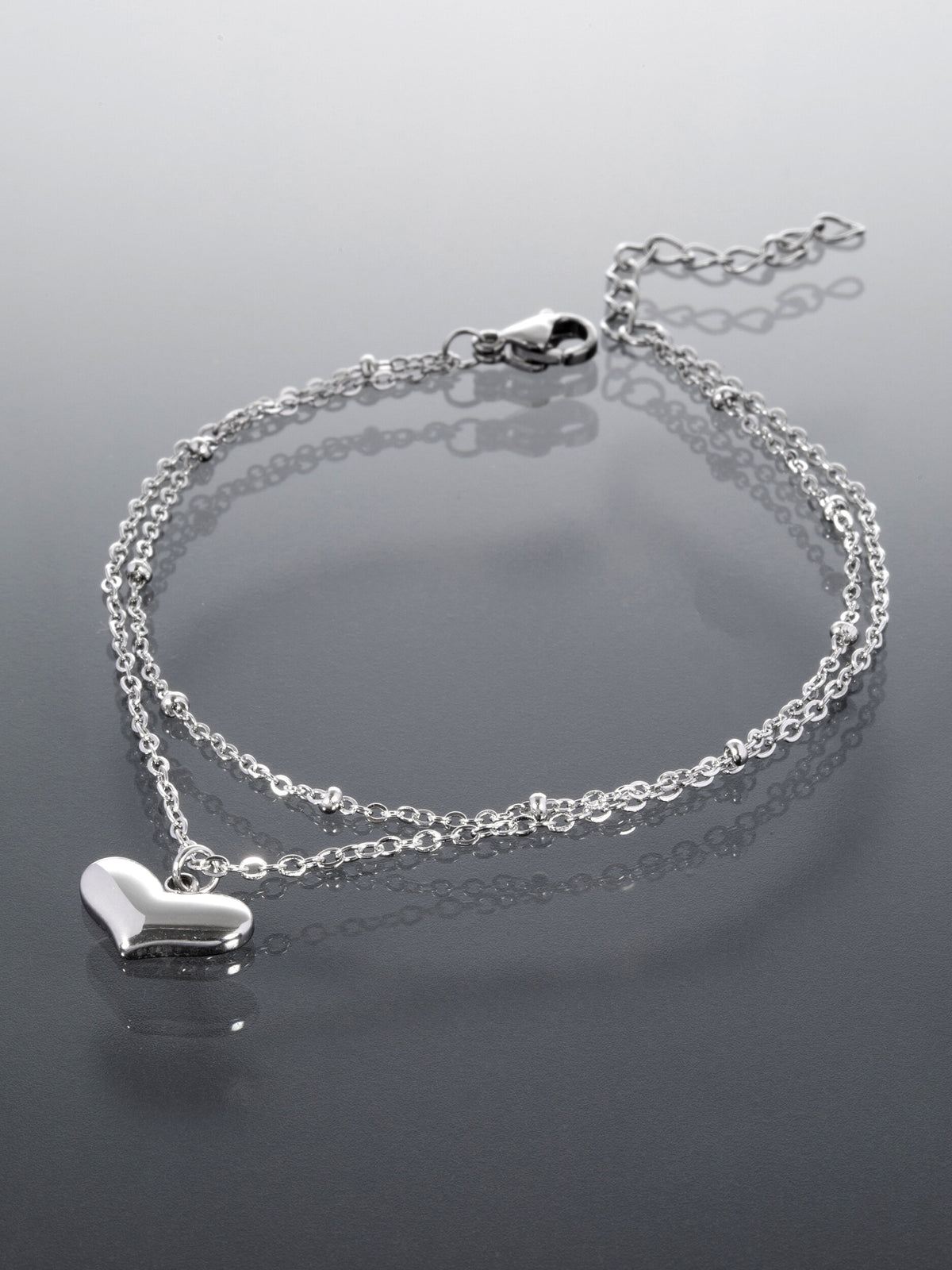 Náramek z chirurgické oceli se srdíčkem NM3171-0137