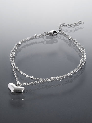 Náramek z chirurgické oceli se srdíčkem NM3171-0137