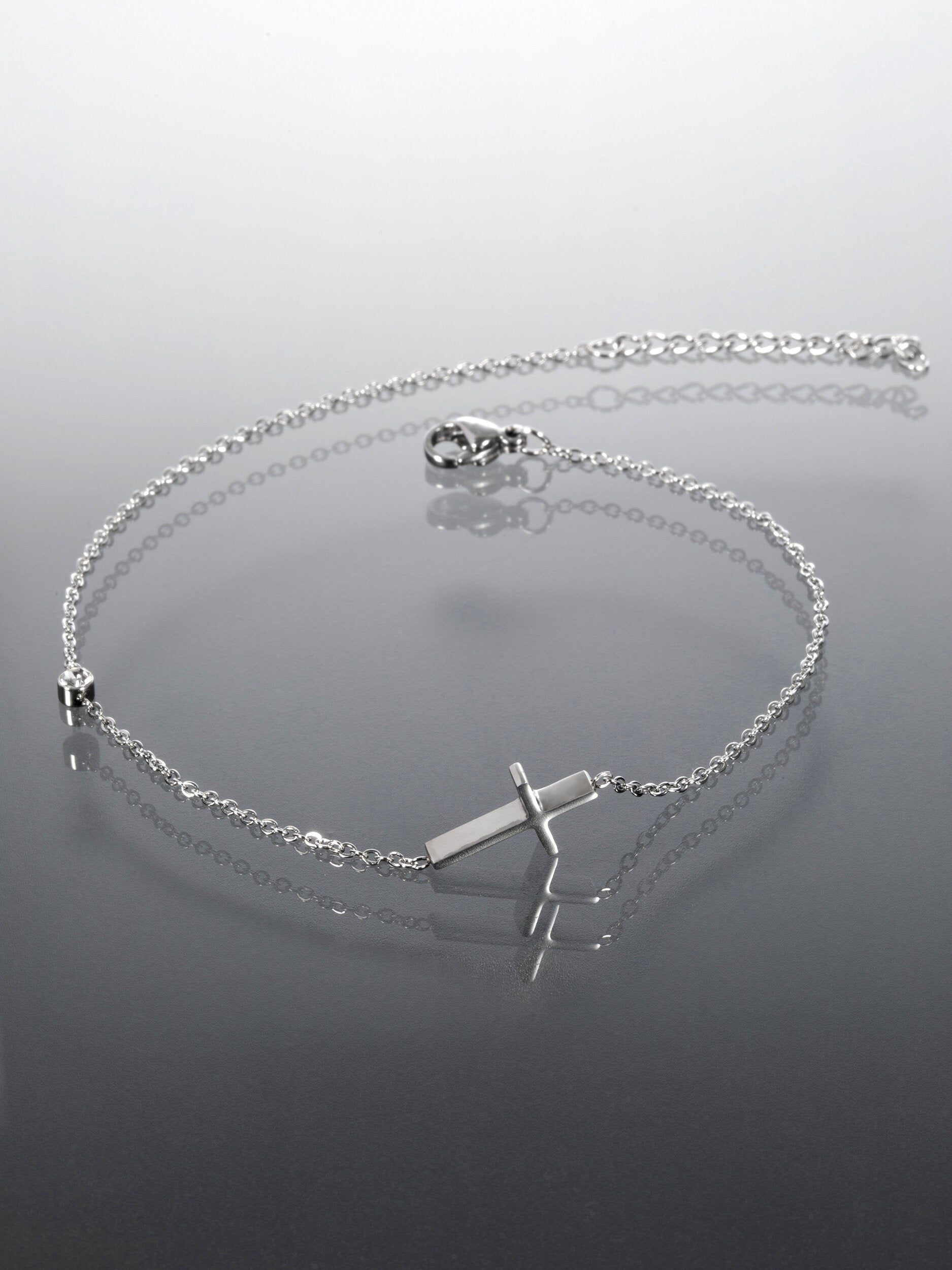 Náramek z chirurgické oceli křížek NM3190-0112