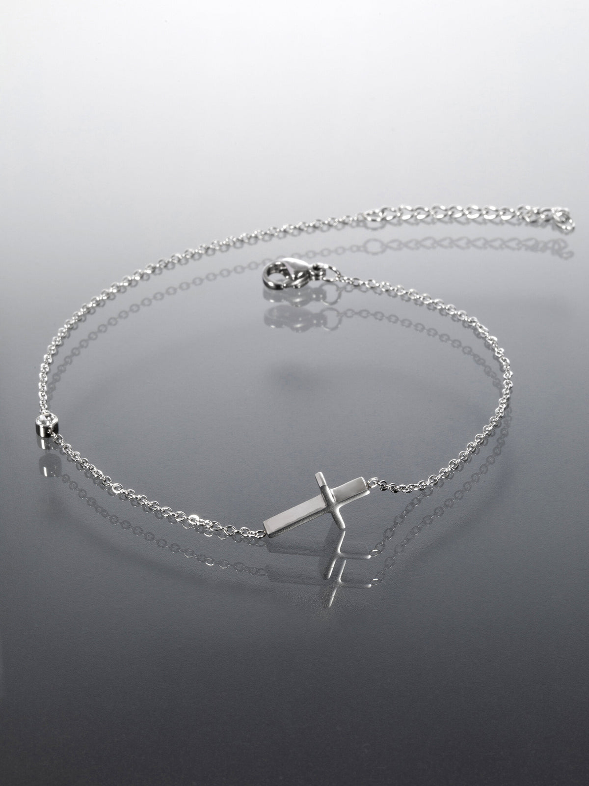 Náramek z chirurgické oceli křížek NM3190-0112