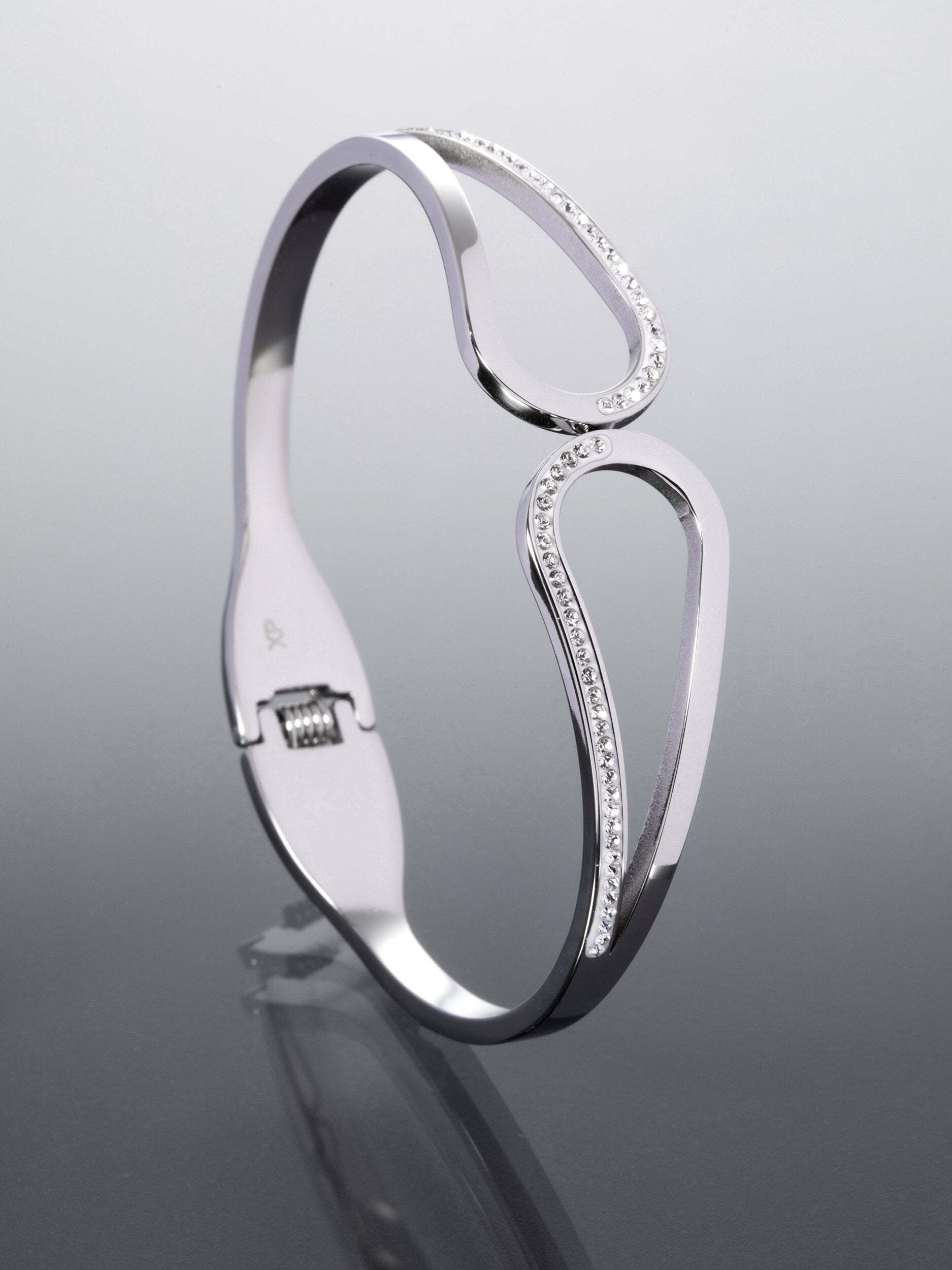 Náramek z chirurgické oceli s krystalky NM3169-0112