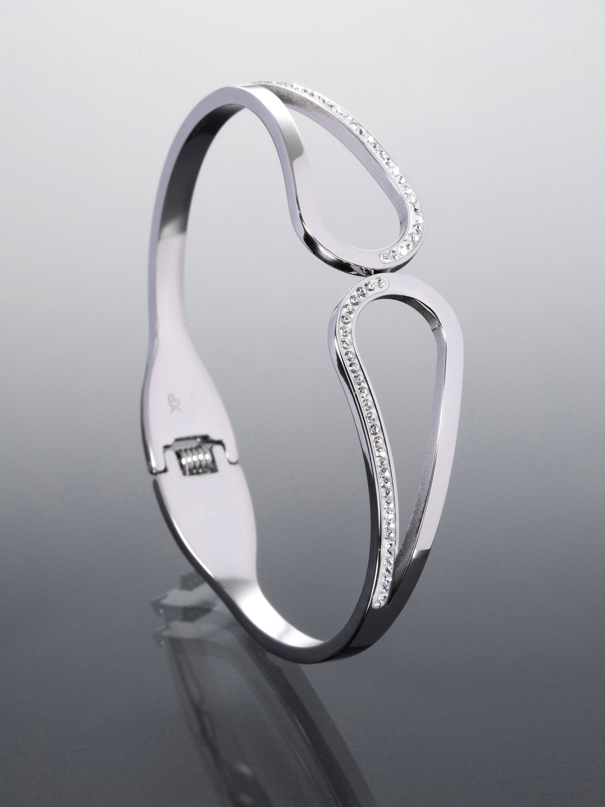 Náramek z chirurgické oceli s krystalky NM3169-0112