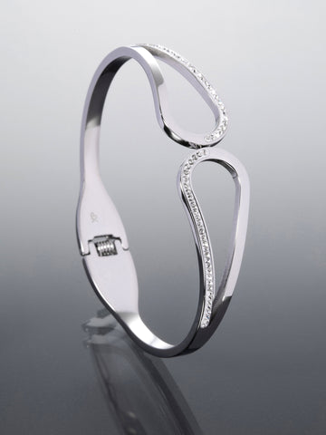 Náramek z chirurgické oceli s krystalky NM3169-0112