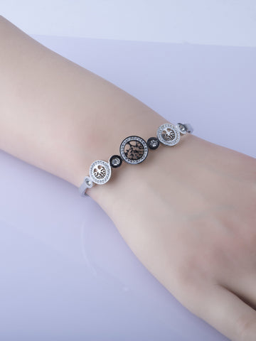 Náramek z chirurgické oceli strom života NM3261-0112