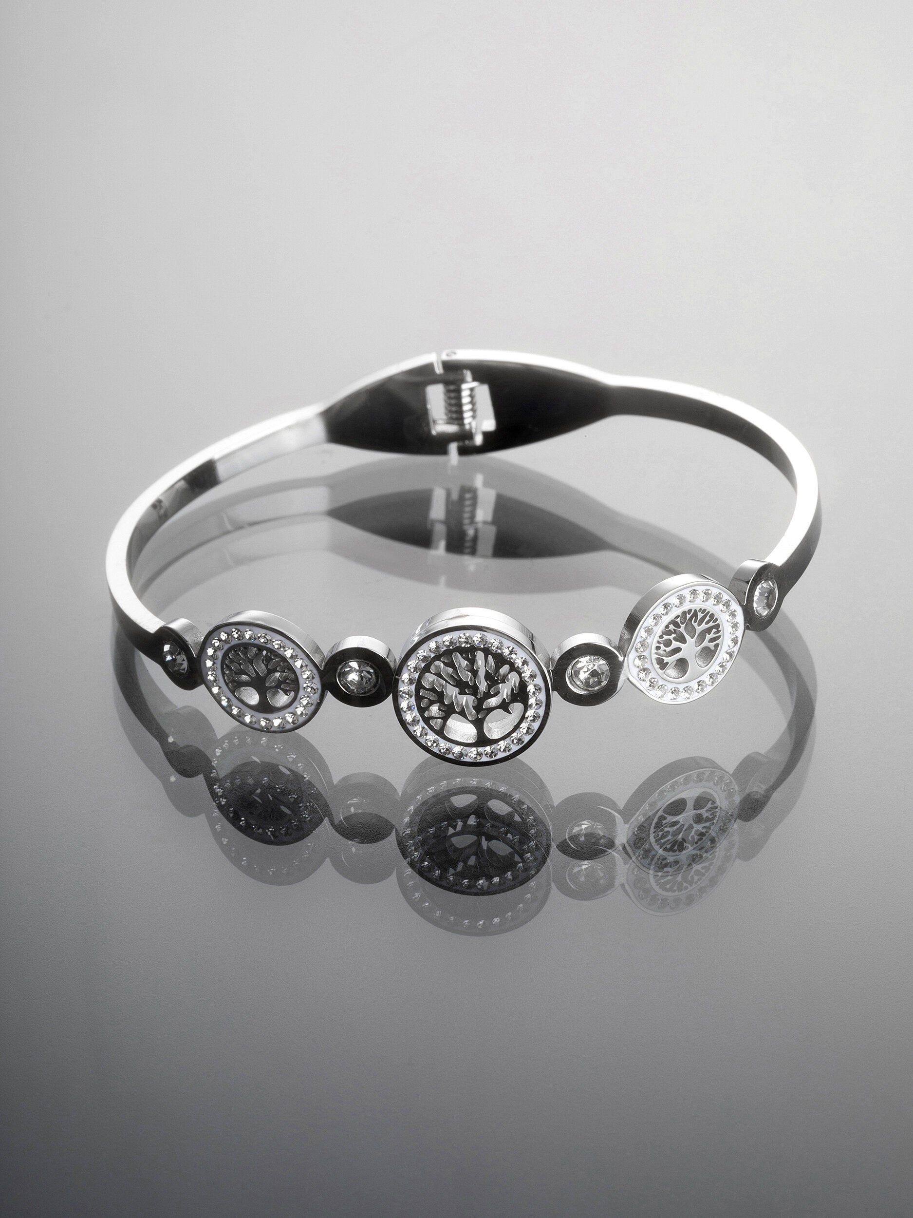 Náramek z chirurgické oceli strom života NM3261-0112