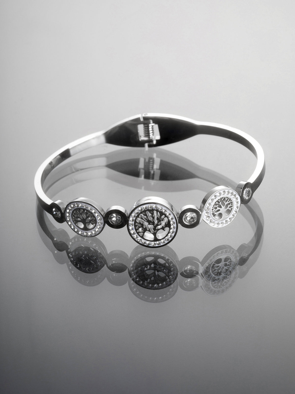 Náramek z chirurgické oceli strom života NM3261-0112