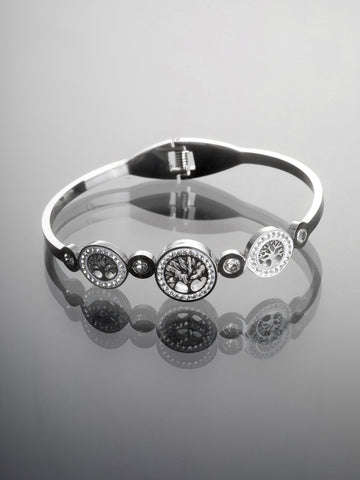 Náramek z chirurgické oceli strom života NM3261-0112