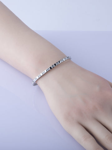 Náramek z chirurgické oceli s krystalky NM3266-0112