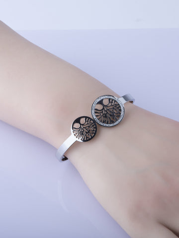 Náramek z chirurgické oceli strom života NM3262-0112