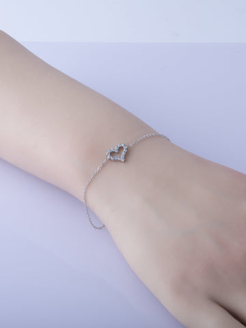 Náramek z chirurgické oceli srdce  NM3256-0112