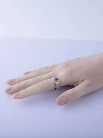 Luxusní pánský jemně zdobený prsten z chirurgické oceli PR0430-015512