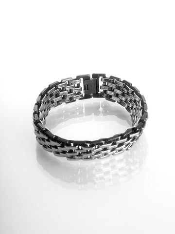 Pánský široký náramek z chirurgické oceli NM3218-0112