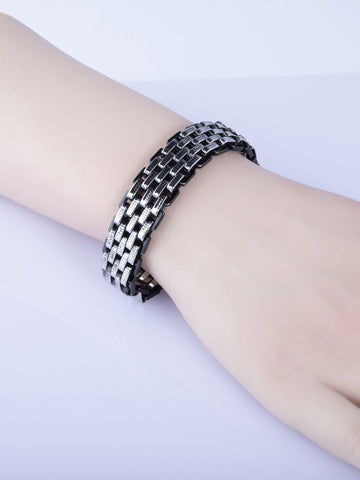 Pánský široký náramek z chirurgické oceli NM3218-0112