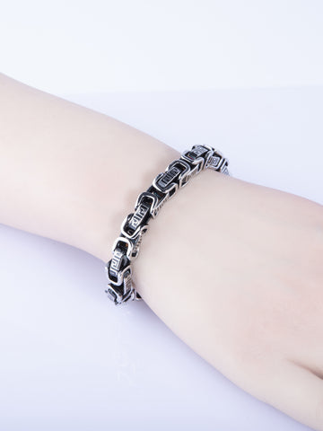 Pánský hranatý masivní náramek z chirurgické oceli  NM3220-0112