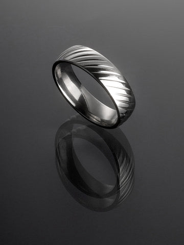 Elegantní jemně zdobený decentní prsten z chirurgické oceli PR0427-016312