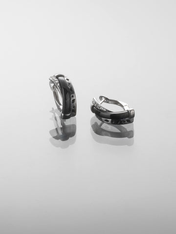Elegantní náušnice z chirurgické oceli s krystalky  NE3091-0102