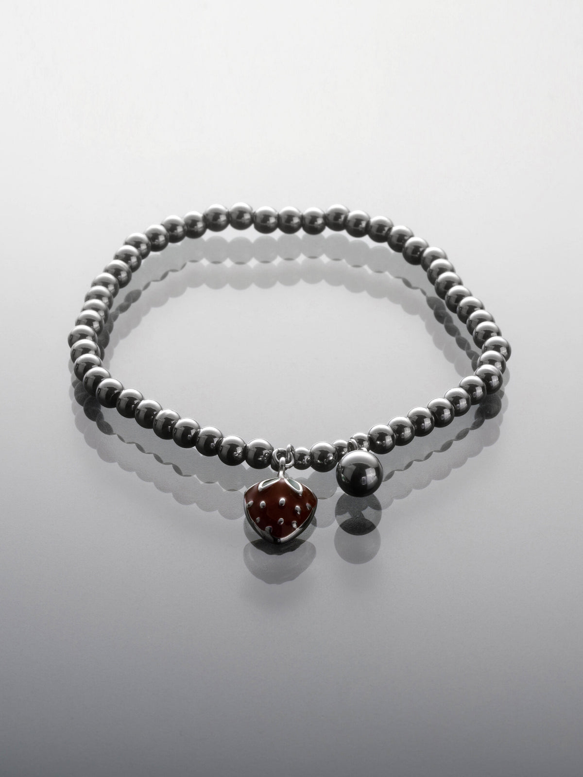 Kuličkový náramek z chirurgické oceli s jahůdkou NM3286-0112